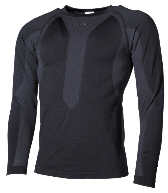 Maillot de corps fonctionnel, manches longues, noir - Surplus militaire