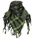Écharpe "Shemagh" avec franges vert-noir motif crâne