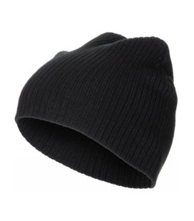 Bonnet tricoté, "BEANIE", acrylique, noir, rip, court - Surplus militaire