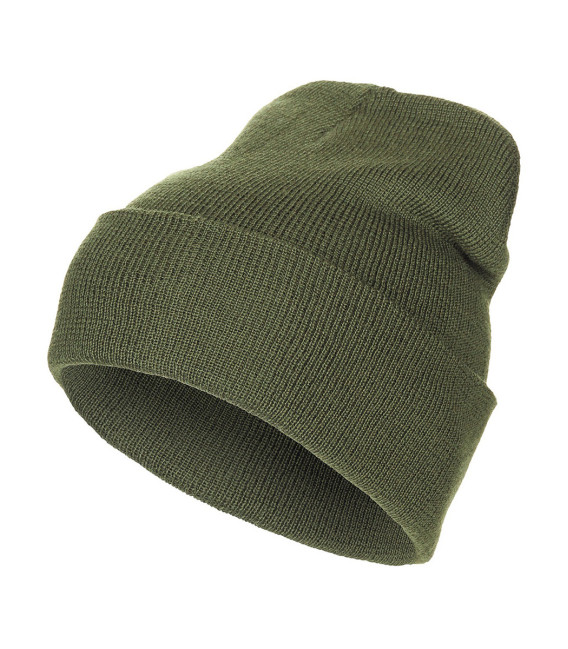 Bonnet, 100% laine, vert, finement tricoté - Surplus militaire