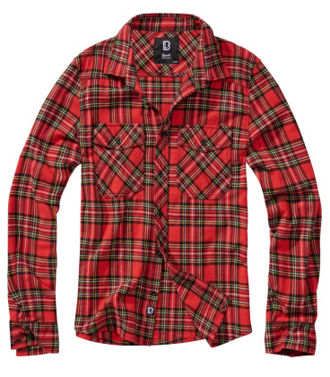 Chemise Homme à Carreaux Brandit Roadstar En Coton - Taille S à 5XL, Manches Courtes, Neuve
