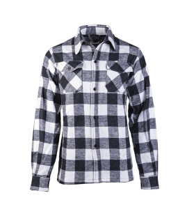Chemise bûcheron à carreaux blanche et noire