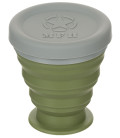 Gobelet pliable avec couvercle kaki 200 ml