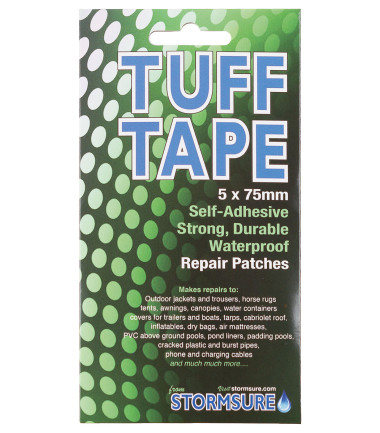 5 Patchs ronds transparents 75 mm Tuff Tape