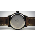 Montre vintage FLIEGER bracelet en cuir brun