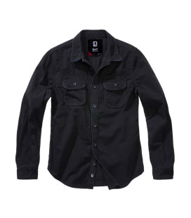 Chemise femme manches longues Vintage Brandit Noir