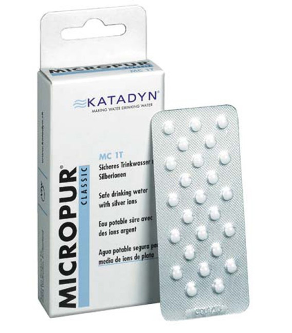 Katadyn 100 Comprimés filtre à eau potable Micropur MC 1T