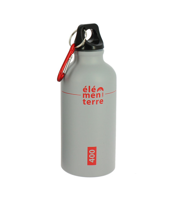 Gourde aluminium 400ml PEAR 400 Gris Rouge randonnée