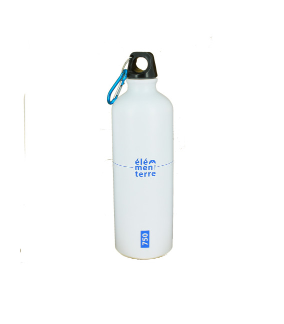 Gourde aluminium 750ml PEAR 750 Blanc / Bleu randonnée