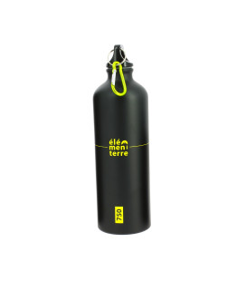 Gourde aluminium 750ml PEAR 750 Noir / Jaune randonnée