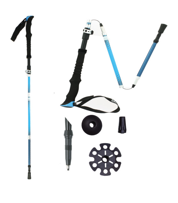 Bâton de marche pliable LAGOYA Bleu