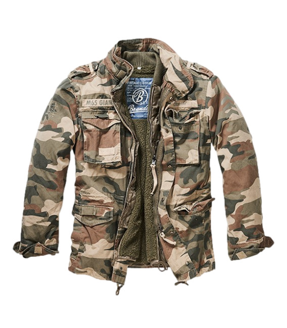 Veste homme Brandit M-65 Giant camouflage light woodland