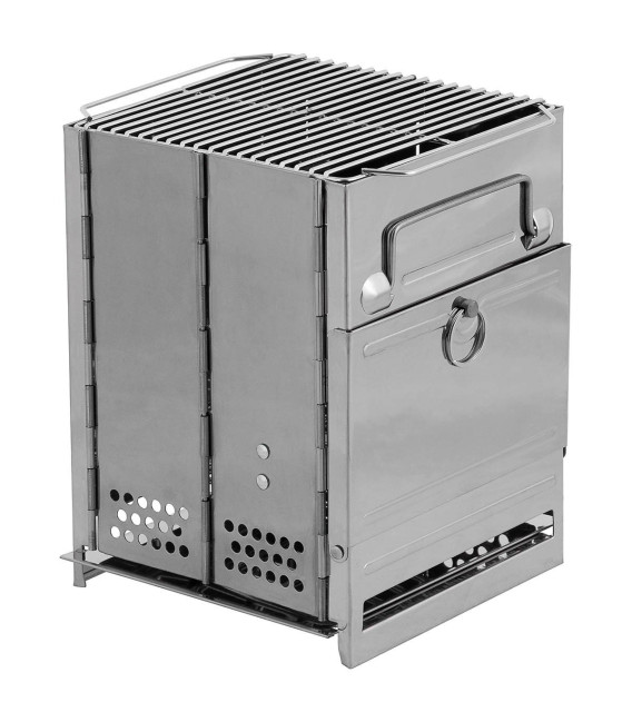 Poêle Fusée pliable en inox format petit