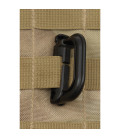 mousqueton, plastique, Molle, noir, paquet de 2 - Surplus militaire