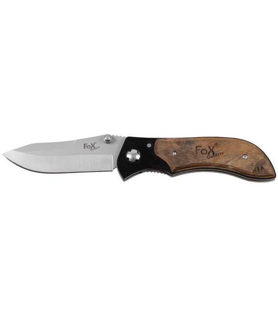 couteau pliant, une main, bois precieux - Surplus militaire