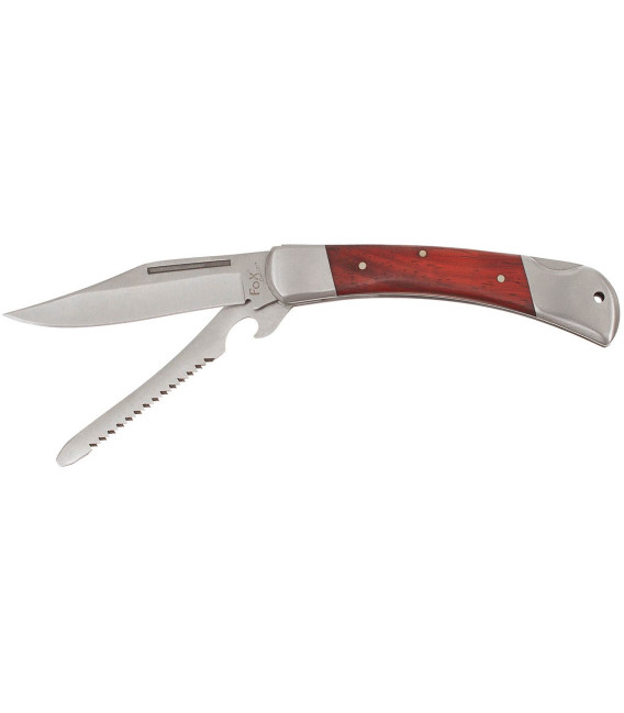 jack couteau, "Hunter", poignee metallique, incr. bois - Surplus militaire