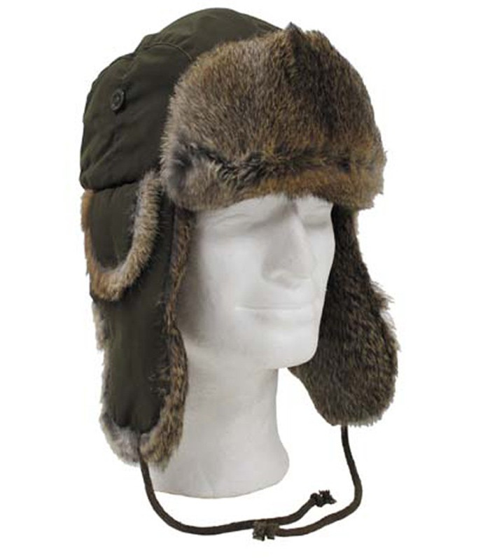 Chapeau Trappeur Russe En Fausse Fourrure Camouflage - Unisexe Adulte, Neuf Avec étiquettes
