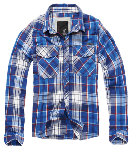 Chemise Brandit à carreaux bleu blanc