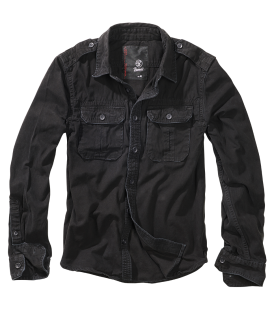 Chemise Vintage Brandit longsleeve Noir