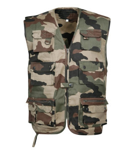 Gilet Militaire multi-poches camouflage - Surplus militaire