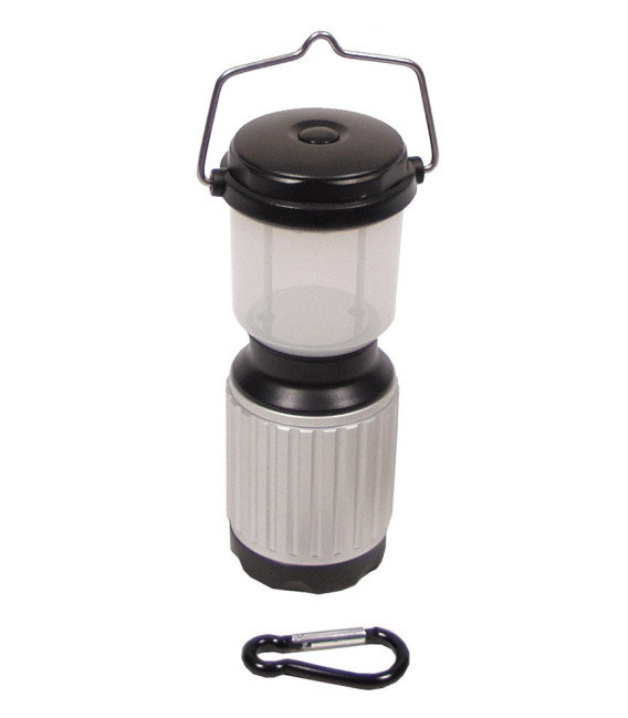 17 LED Lanterne de camping, argent-noir, résistant à l'eau - Surplus militaire