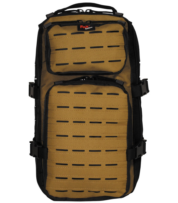 Sac à dos, "Assault-Travel" Laser, noir-coyote tan - Surplus militaire