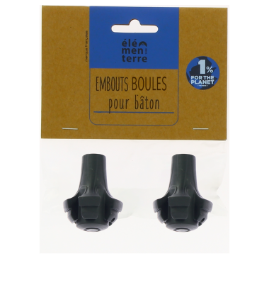 Embout bâton boule POZZI Elementerre Noir