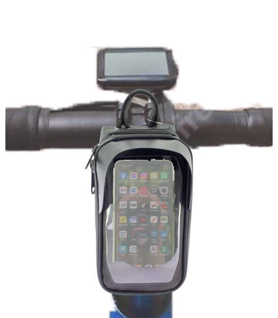 Sacoche cadre vélo porte téléphone KOM Elementerre Noir