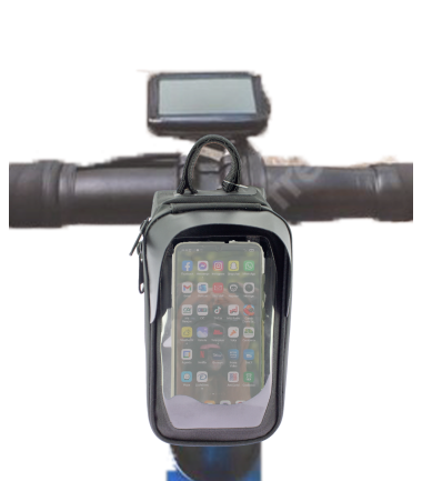 Sacoche cadre vélo porte téléphone KOM Elementerre Noir