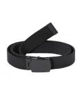 Ceinture noire en toile et boucle noire mat
