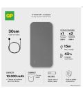 Batterie externe GP Plus Series 10 000 mAh - Powerbank GP Batteries Noir