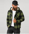 Veste bûcheron à capuche Noir et Vert Brandit - Gros plan