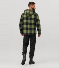 Veste bûcheron à capuche Noir et Vert Brandit - Dos