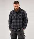 Veste Bûcheron Brandit Noir et Gris - Gros plan