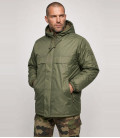 Coupe vent militaire doublé polaire homme de couleur kaki - Gros plan