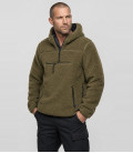 Pull-over en peluche Teddyfleece Brandit Kaki - Gros plan