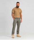 Pantalon Cargo homme slim fit Pure Brandit Kaki Militaire Armée - Face