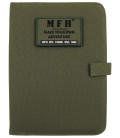 Cahier, A5, vert, reliure à anneaux, feuilles - Surplus militaire