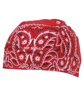 Couvre tête Paisley rouge