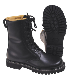 Chaussures de combat, noir, haute qualite, doublure cuir - Surplus militaire